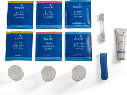 Bluelab CAREKITPH pH Probe Care Kit with Calibration Supplies, Storage Solution, and Brush, Used for Pen, Meter, Monitor, Controller and Tools for Hydroponic System and Indoor Plant Grow, Clear