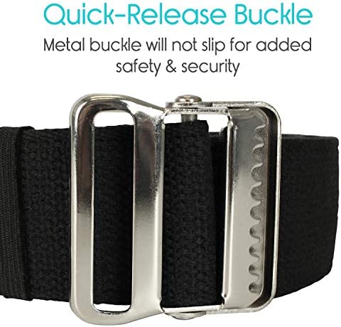 Vive Gait Belt (60 Inch) - Transfer Assist Device for Seniors, Elderly, Bariatric, Occupational and Physical Therapy - Medical Nursing Safety