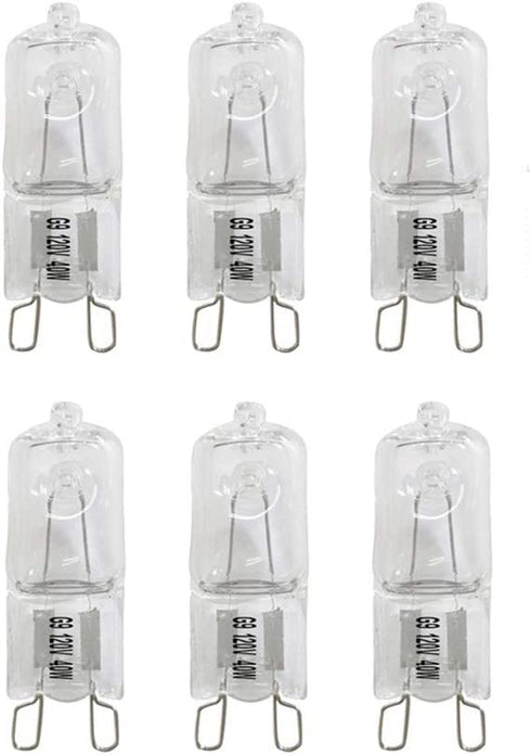 VSTAR G9 Halogen Bulb, 40-Watt 120-Volt Base G9 Halogen Bulb (6pack)