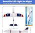 EagleStone ES22 Airplane Toys, 2 Pack 13.05'' Paper Plane with LED Lights, 2 Flight Mode Glider, Throwing Foam Airplane Flying Toy for Kid 3 4 5 6 7 8 9 Years Old Boys Girls, Birthday Party Favor Gift