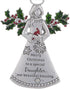 Daughter Angel with Holly Ornaments Merry Christmas to a Special Daughter Our Beautiful Blessing for Holiday Christmas Tree Décor Gifts from Mother, Father Presented in a Red Christmas Bag n Gift Box