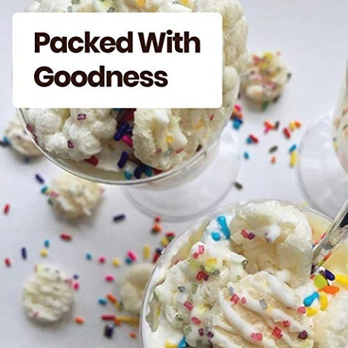 Drizzilicious Birthday Cake 4oz Single Pack | Mini Snack Chocolatey Rice Cakes | Vegan Air Popped Chia, Quinoa, Flax Snack