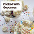 Drizzilicious Birthday Cake 4oz Single Pack | Mini Snack Chocolatey Rice Cakes | Vegan Air Popped Chia, Quinoa, Flax Snack