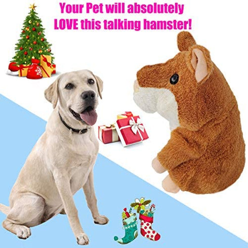 Tockrop Talking Hamster Mouse Plush Interactive Toy Repeat What You Say Mimicry Pet Talking Record for Early Learning