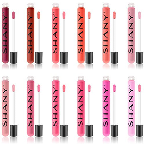 SHANY The Wanted Ones - 12 Piece Lip Gloss Set with Aloe Vera and Vitamin E