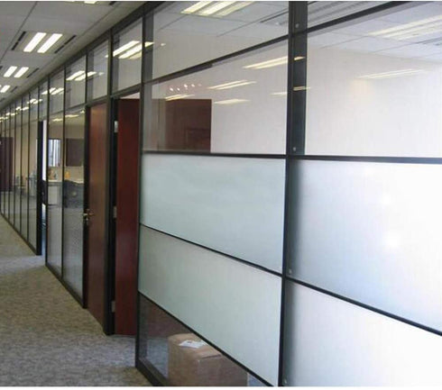 DUOFIRE Privacy Window Film Frosted Glass Film Matte White Static Cling Glass Film No Glue Anti-UV Window Sticker Non Adhesive for Privacy Office Meeting Room Bathroom Living Room DS001W 23.6x78.7in