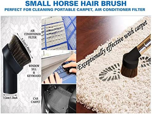 VACEXT Pet Hair Remover Vacuum Attachment Cleaning Tool for Couch Cushions, Upholstery, Carpeted Stairs and Car Carpet - Air Driven Turbo Brush Compatible with Common Models