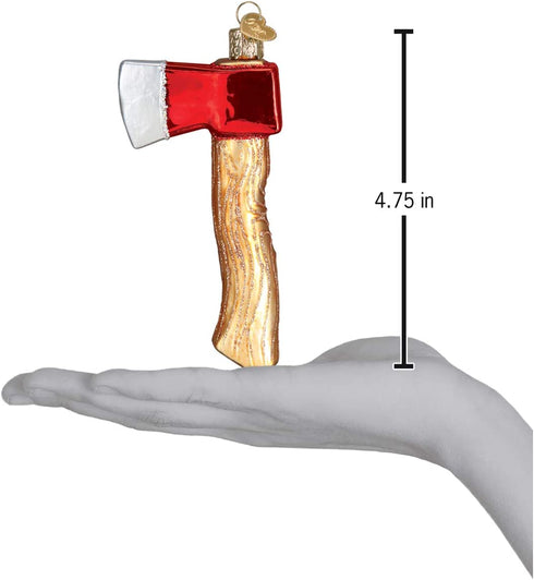 Old World Christmas Contractor Tools Glass Blown Ornaments for Christmas Tree Axe, 4.750, Model:32313