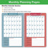 Global Datebooks 2022-2023 School Year Agenda and Academic Planner for Students and Teachers - 5.5x8.5 in Includes Resource Pages, Ruler, and Organizer Planning Stickers - Black Brick Cover