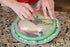 Press n Fresh Universal Vacuum Air-tight Food Sealer Container Plate Platter Lid Cover Topper Dome, Stackable, Dishwasher and BPA Free (9 & 7 inches, Green)