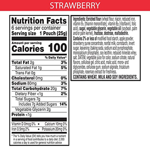 Kellogg's Special K Pastry Crisps, 100 Calorie Snacks, Breakfast Bars, Strawberry, 5.28oz Box (12 Crisps)