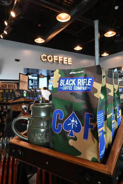Black Rifle Coffee CAF (Medium Roast, 2x Caffeine) Ground 12 Ounce Bag, Medium Roast Coffee, 100% Columbian Excelso Beans That Delivers Twice the Caffeine Punch of Average Coffee With a Rich, Smoky Flavor, Helps Support Veterans and First Responders
