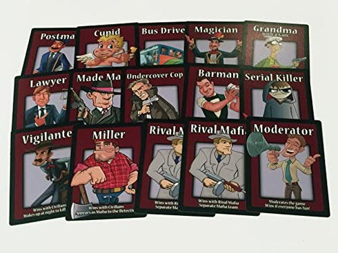 Mafia The Party Game – Mafia Game of Lying, Bluffing, Deceit –38 Role Cards, Mafia Card Game for Adults and Teens – Interactive Board Game to Play with Friends, Family