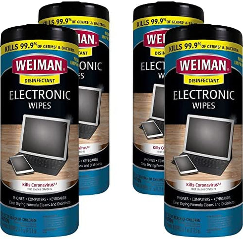 Weiman Anti-Static Electronic Cleaning Wipes For LCD Screens, Computers, TVs, Tablets, E-readers, Smart Phones, Netbooks, and Touchscreens , 30 Count (Pack of 1)