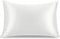 Cognatio 22 Momme 100% Pure Silk Pillowcase for Hair and Skin, Both Sides Grade 6A Mulberry Silk Pillow Case with Hidden Zipper, 1 Pack (Cool White, Queen 20x30 inches)