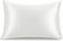 Cognatio 22 Momme 100% Pure Silk Pillowcase for Hair and Skin, Both Sides Grade 6A Mulberry Silk Pillow Case with Hidden Zipper, 1 Pack (Cool White, Queen 20x30 inches)