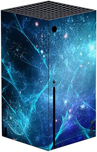 PlayVital Blue Nebula Custom Vinyl Skins for Xbox Series X, Wrap Decal Cover Stickers for Xbox Series X Console Controller