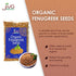 Jiva Organic Fenugreek Seeds 7 Ounce - Non-GMO, Fenugreek Seeds For Hair Growth, Cooking & Sprouting, Methi Seeds For Methi Dana Water, Fenogreco En Semillas, Whole Fenugreek Spice, Helba Seeds