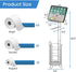 Toilet Paper Holder Stand Bathroom Tissue Paper Roll Storage with Shelf Holds Reserve Mega Rolls-Gray