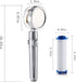 Propeller Turbo Fan 360 Spinning High Pressure Hydro Shower Head - Easy Install Vortex Propeller Driven Spa Shower Heads With Filter (Bule)
