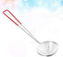 Hemoton 6Pcs Skimmer Slotted Spoon Boba Pearl Scoop Strainers Colander Stainless Steel Slotted Spoon Kitchen Strainer Ladle for Kitchen Frying Food Pasta Spaghetti Noodle