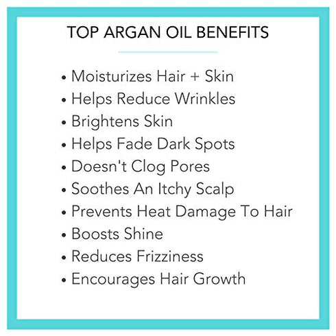 Pure Body Naturals Pure Argan Oil for Skin, Face, Hair & Nails, 4 fluid ounces