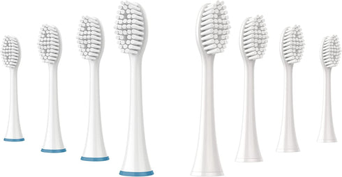 Pursonic Standard Replacement Brush Heads for Dazzlepro Elements Toothbrush & AquaSonic Black , AquaSonic Vibe, AquaSonic Duo pro , AquaSonic Black Series pro (8 Pack))