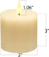 smtyle Flameless Candle with Battery Operated 3 X 3 Inch Real Wax Pillar LED Candle with 10 Key Remote and Cycling Timing Ivory