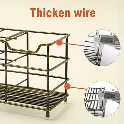 Dseap Toothbrush Holder, Electric Toothbrush Holder - Stainless Steel Tooth Brush Holder, Toothpaste Holder Organizer Stand Caddy for Bathroom, Bronze