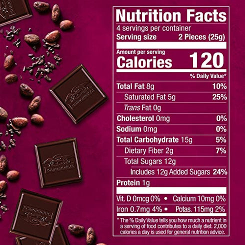 GHIRARDELLI Intense Dark Chocolate Bar, Raspberry, 3.5 Oz Bar