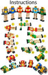 TOWO Wooden Transforming Vehicle Robot - Transfigures Toys for Travel Toys - Construction Toys Building Set - Wooden Transforming Toys 3 Year Old Boys Girls Holiday -Stocking Fillers Stuffers -Red