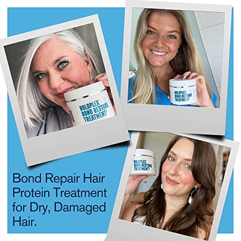 BoldPlex 3 Hair Mask - Deep Conditioner Protein Treatment for Dry, Damaged Hair - Conditioning Moisturizer Products for Curly, Bleached, or Frizzy Hair - Vegan & Cruelty Free - 6.76 Fl Oz