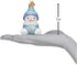 Old World Christmas Snow Baby BOY Ornament, Cheerful White