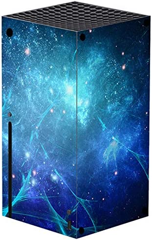 PlayVital Blue Nebula Custom Vinyl Skins for Xbox Series X, Wrap Decal Cover Stickers for Xbox Series X Console Controller