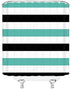 Stripe Shower Curtain Black White Striped Teal Turquoise Geometry Modern Simple Fashion Bathroom Decor Polyester Fabric with Hooks