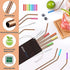 StrawExpert 16 Pack Rose Gold Reusable Metal Straws with Silicone Tip & Travel Case & Cleaning Brush,Long Stainless Steel Straws Drinking Straw for 20 and 30 oz Tumbler