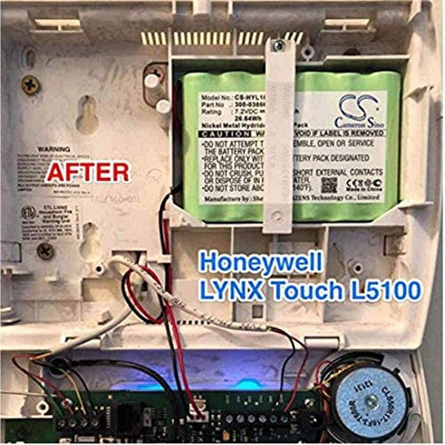 GLESOURCE(1PACK) 300-03864-1 Battery 7.2V for Honeywell Alarm Lynx WALYNX-RCHB-SC Honeywell Lynx Touch K5109, L3000, L5000, L5100 ADEMCO 300-06868 1100mAh