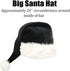 Black and White Deluxe Adults Santa Hat for Black Christmas Theme