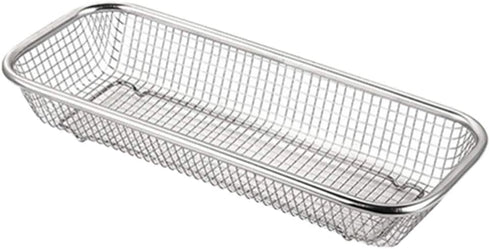 Cabilock Dishwasher Silverware Cutlery Basket Stainless Steel Flatware Drying Rack Countertop Utensil Holder Caddy Silver A