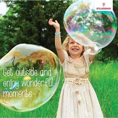 Atlasonix Giant Bubbles Mix - Makes 7 Gallons of Big Pure Bubble Solution for Kids | Non Toxic All Natural Bubble Concentrate for The Largest Bubbles | Birthdays, Outdoor Family Fun