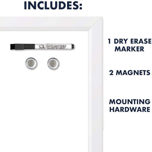 Quartet Magnetic Whiteboard, 17" x 23" Small White Board for Wall, Dry Erase Board for Kids, Perfect for Home Office & Home School Supplies, Dry Erase Marker, Magnets, White Frame (MWDW1723M-WT)