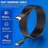 13.2 Ft PS5 Controller Charging USB C Cable Replace Charger Cable for PS5 Charging Station Dock, 90 Mins Fast Plug Charging Cord Compatible with Playstation 5/Xbox Series Wireless Remote Control Black