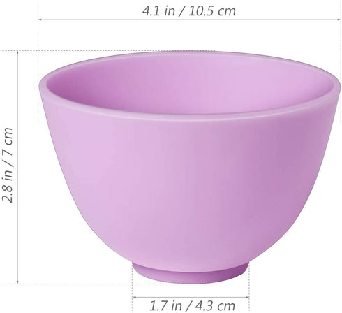 5 Pcs 10.5X7CM Home Use Odorless Anti-drop Silicone Bowl Facial Mask Mixing Bowl Prep Measuring Bowl (M)