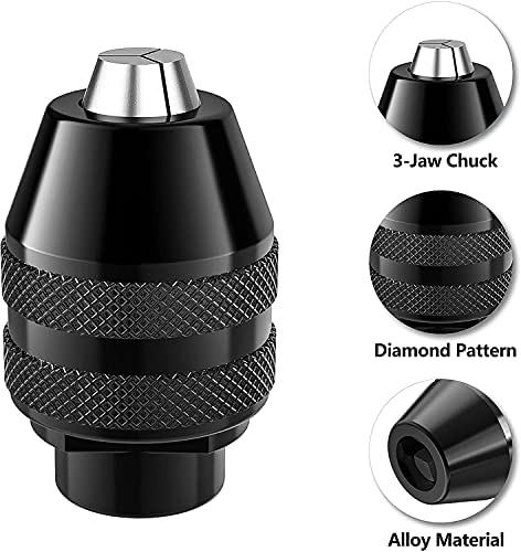 2-Pack Keyless Chuck, 1/32" to 1/8" Replacement 4486 Drill Keyless Bit Chuck Shank Rotary Tool Quick Change Adapter Kit Compatible for Dremel 4486 Model 395 3000 4000 4300 8220 3000 7300 Multipro