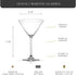 JoyJolt Olivia Crystal Martini Glasses - Premium Glassware Set Made in Europe - 9.2 oz Tall Martini Glasses - Elegant Cocktail Glasses - Set of 2 Martini Glass for Drinks such as Martini or Manhattan