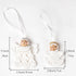 CDXCCSMYXGS Christmas Wooden Angel Ornaments White Angel, 6Pieces Handmade Crochet Wall Hanging Angel Pendant Decor Suitable for Home Decor DIY Hanging Crafts, 3IN