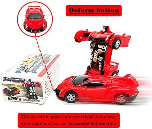 FQDVM Transformers Robot Car 2 in 1 Best Toys for 3 4 5 6 7 8 Year Old Kids? Christmas Birthday Gifts for 3-12 Year Old Boys Girls(Red)