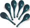 Chinese Soup Spoons Ceramic Asian Japanese Serving Spoon QHC KOCK 6.8 Inch blackish green Deep Porcelain Pho Spoon for Home Kitchen Supplies, Ramen Wonton Dumpling Miso, Noodle, Wontons