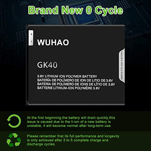Replacement Battery GK40 for Moto E5 Play XT1921-1 XT1921-3 XT1921-5 XT1921-6 XT1921-7 Moto E5 Go XT1921-8 Moto E5 Cruise XT1921-2 Replacement Battery, for SNN5976A Battery