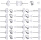 190 PCS Hypoallergenic 925 Sterling Silver Plated Earrings Posts Flat Pad Blank Earrings Pin Studs with 925 Sterling Silver Earring Backs for DIY Jewelry Making Findings( 5mm 6mm 8mm)